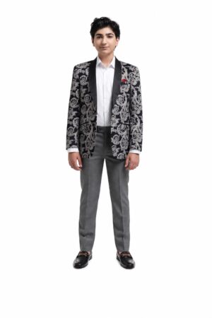 Elie Balleh Boys Floral Blazer Sports Coat Jacket