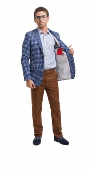 Elie Balleh Boy's Checked Blazer: Timeless Style