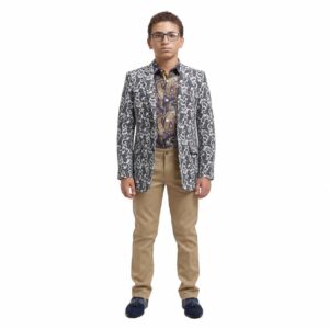 Elie Balleh Boy's Brocade Blazer: A Touch of Luxury
