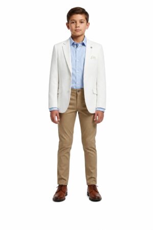 Elie Balleh Boy's Solid Blazer: Timeless Elegance