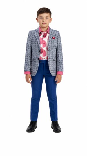 Elie Balleh Boy's Houndstooth Blazer: Timeless Sophistication