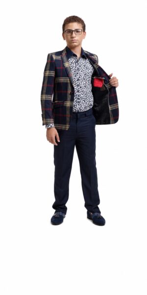 Classic Plaid Blazer for Boys - Elie Balleh