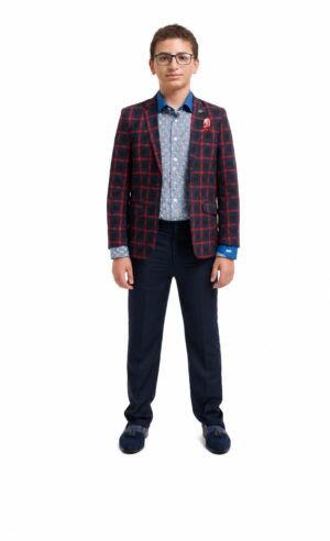 Checkered Boys Sports Coat - Elie Balleh
