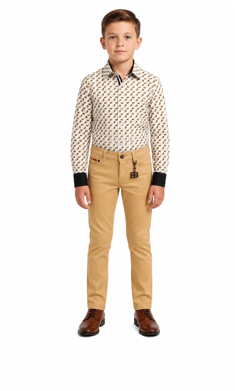 Elie Balleh Boys Slim Fit 5 Pocket Twill Pants
