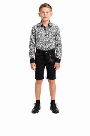 Elie Balleh Baby Blue Cotton Twill Short