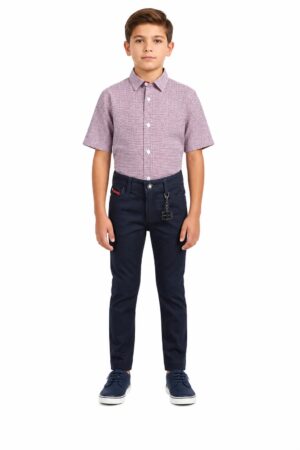 Red White Neat Short Sleeve Shirt by Elie Balleh