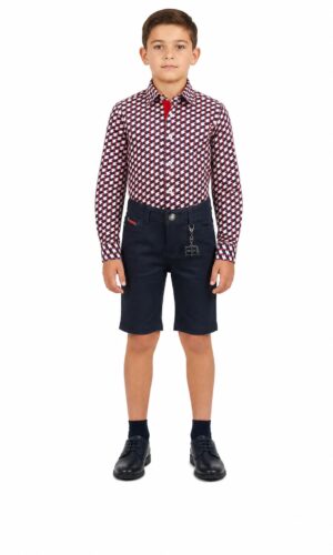 Geometric Red Shirt for Boy's by Elie Balleh