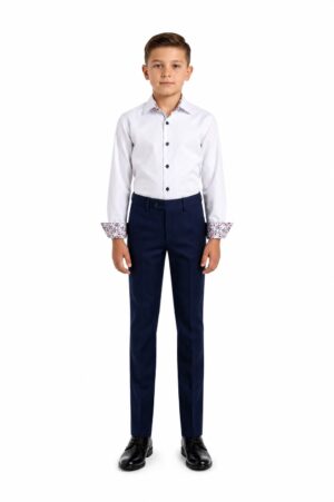 Boys Slim Fit Jacquard Dot Shirt by Elie Balleh