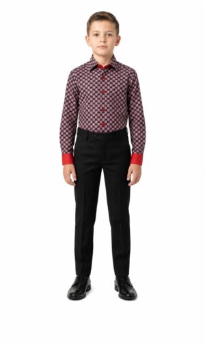Elie Balleh Boys Slim Fit Printed Button-Down Shirt