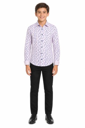 Elie Balleh Boys Slim Fit Dress Button-Down Shirt
