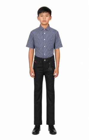 Elie Balleh Short Sleeve Navy Floral Neat Shirt