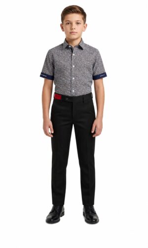 Elie Balleh Short Sleeve Navy Circle Neat