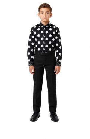 Elie Balleh Long Sleeve Navy Polka Dot Shirt