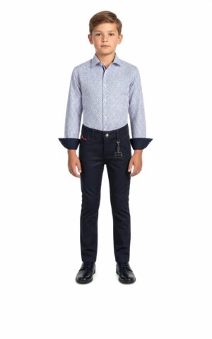 Elie Balleh Boys Slim Fit Paisley Print Shirt