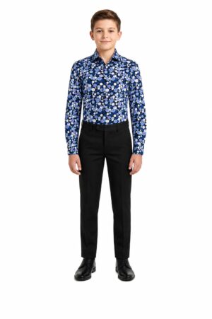 Elie Balleh Boys Slim Fit Solid Button-Down Shirt