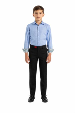 Elie Balleh Boys Slim Fit Houndstooth Dress Button-Down Shirt
