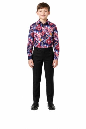 Elie Balleh Boy's Red Paint Splash Shirt: Unleash Creativity