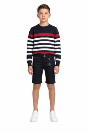 Elie Balleh Boys Striped Crewneck Sweater