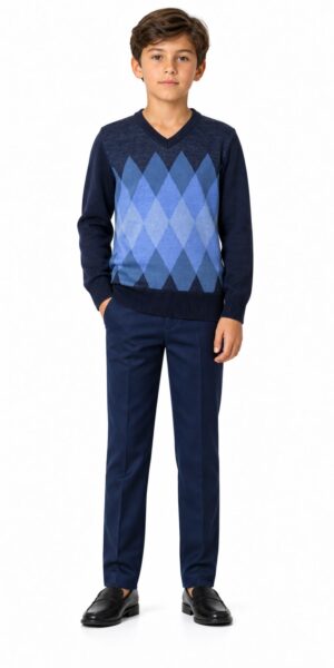 Elie Balleh Boys Argyle Sweater