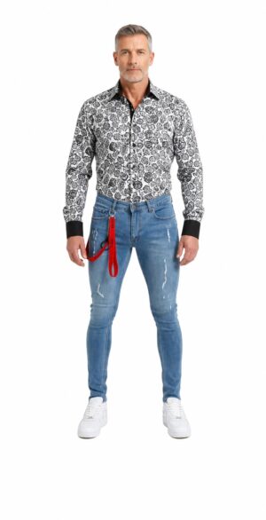 Rugged Ripped Skinny Jeans for Men