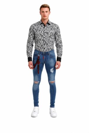 Modern Slim Fit Ripped Skinny Jeans