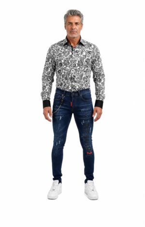 Stylish Logo Branded Slim Fit Jeans