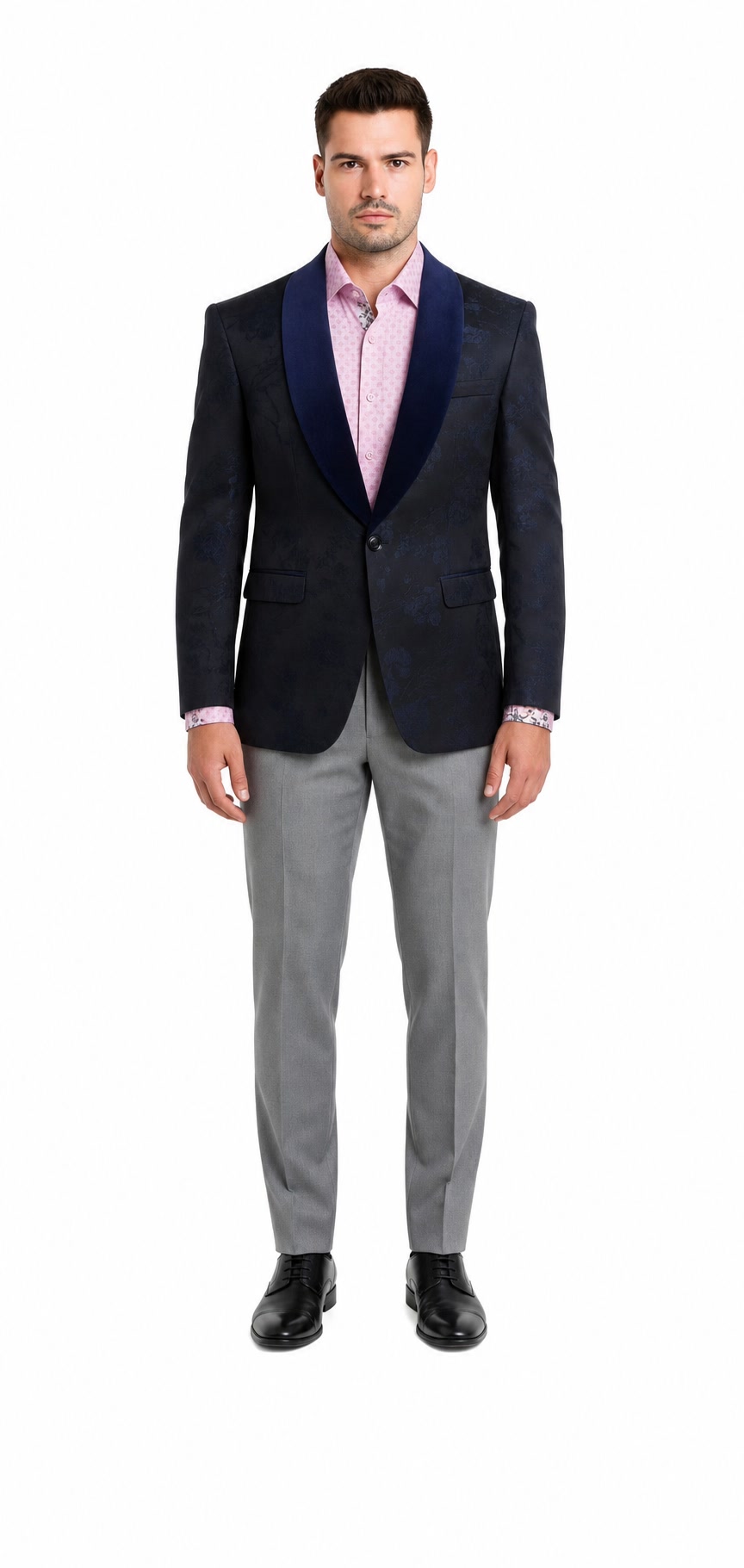 Men's Floral Shawl Collar Blazer By Elie Balleh