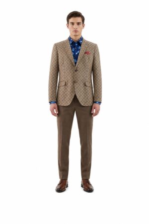 Men's Logo Brocade Formal Blazer