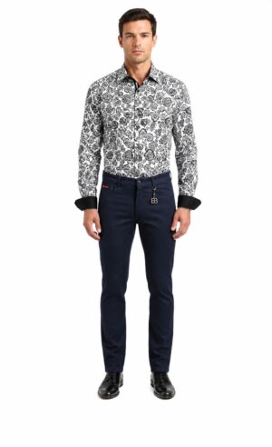 Classic Twill Five-Pocket Pants for Men