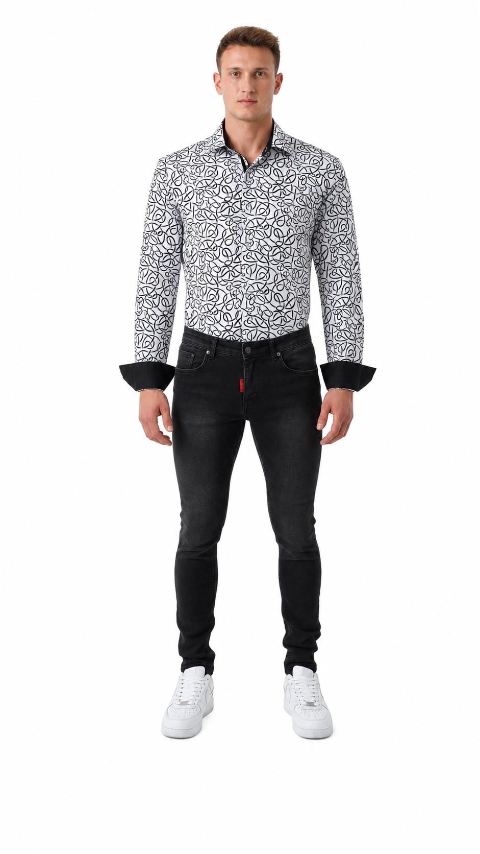 Swirl Print Slim Fit Shirt