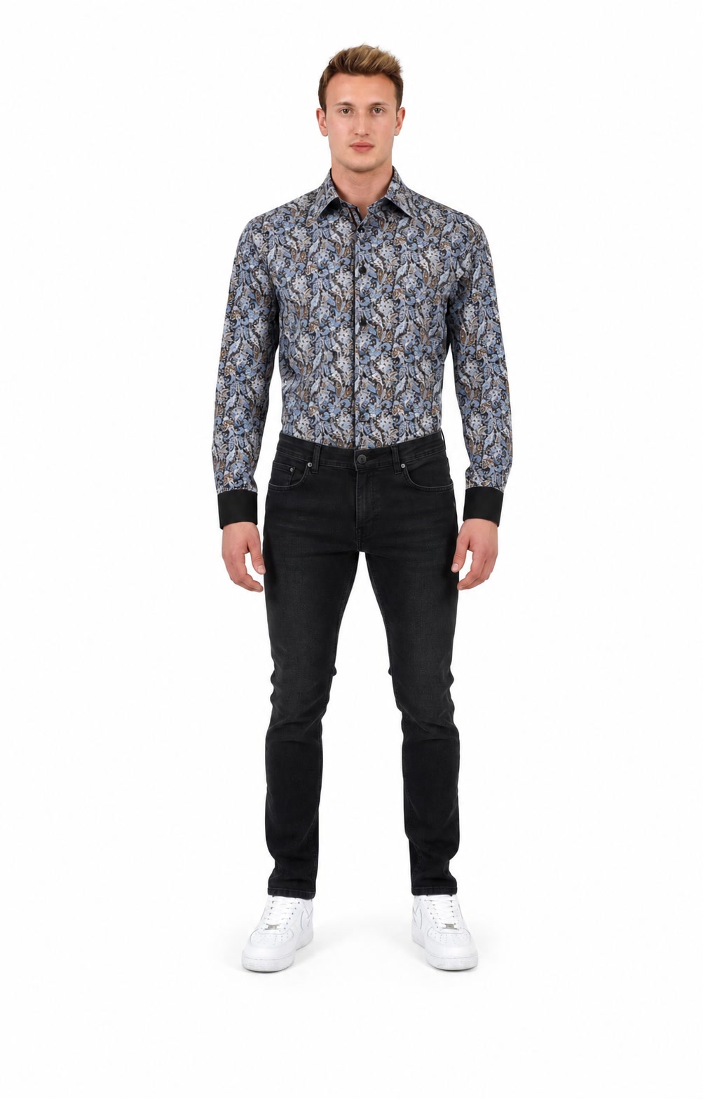 Slim Fit Paisley Sport Button-Down Shirt